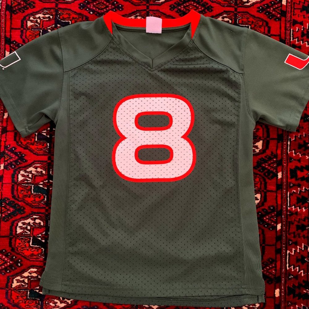 UM Hurricanes football jersey (8-10)